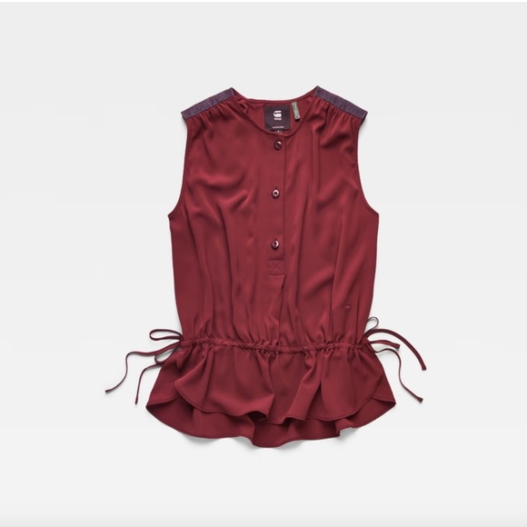 G-STAR RAW CRUSADER SLEEVELESS BLOUSE RED - S - Picture 4 of 17